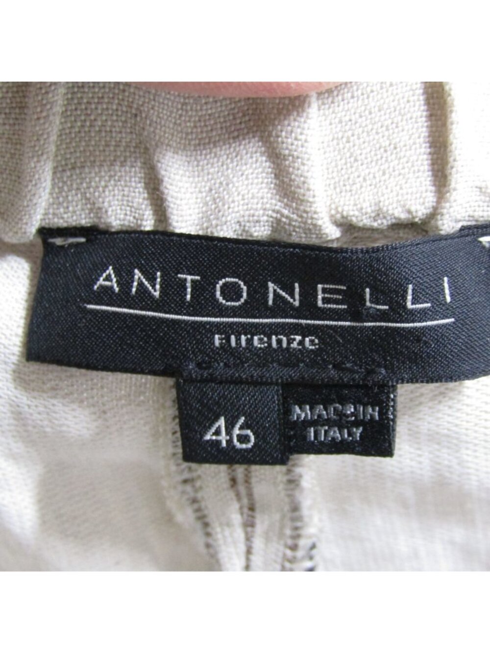 ANTONELLI Linen Blend Striped Coastal Beachy Quiet Luxury Italy Pants 46 US 10 - Picture 7 of 10